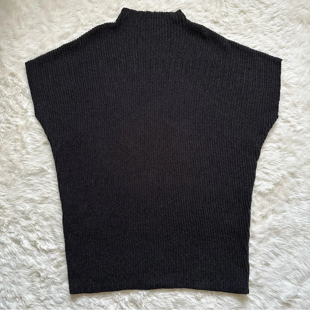 Free People FP Beach Dress Mango Sweater Mini Oversized Ribbed Knit Black M